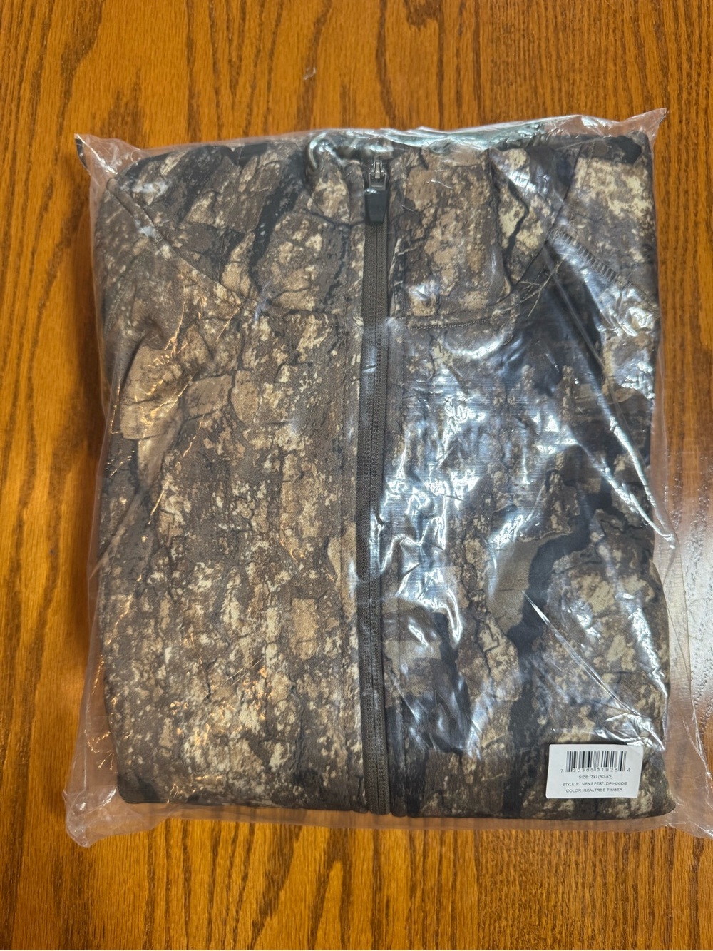 Mens Printed Zip-Front Jacket - Real tree camo